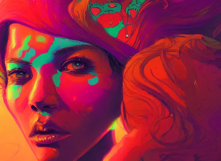 Prompt: A psychedelic portrait of 🍫, vibrant color scheme, highly detailed, in the style of romanticism, cinematic, artstation, Moebius, Greg rutkowski