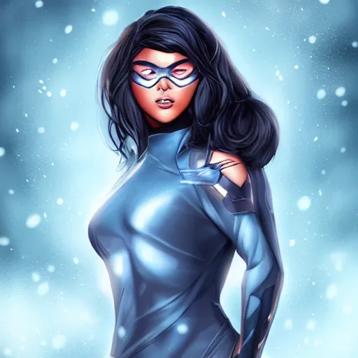 Prompt: winter superhero character portrait inspired by Artgerm,