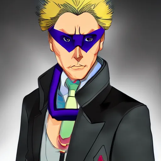 Image similar to christopher walken as a jojos bizzare adventure character, trending on artstation, anime