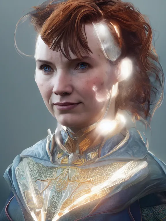 Image similar to female doctor strange, au naturel, hyper detailed, digital art, trending in artstation, cinematic lighting, studio quality, smooth render, unreal engine 5 rendered, octane rendered, art style by klimt and nixeu and ian sprigger and wlop and krenz cushart