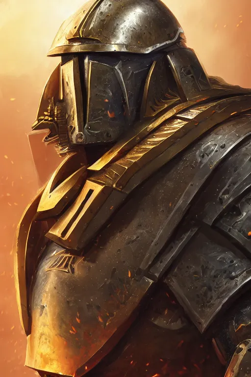 Image similar to armor portrait heros warhammer 4 0 k horus heresy fanart - the primarchs emperor by johannes helgeson animated with vfx concept artist & illustrator global illumination ray tracing hdr fanart arstation zbrush central hardmesh 8 k octane renderer comics stylized