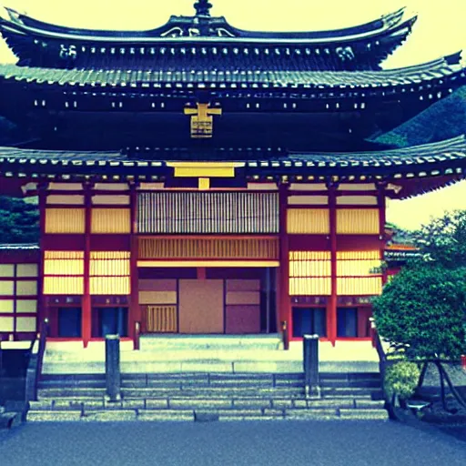 Image similar to city pop kyoto temple