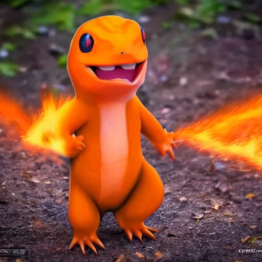 Image similar to national geographic photo of charmander, pokemon in the wild, intricate, portrait, 8 k highly professionally detailed, hdr, award winning