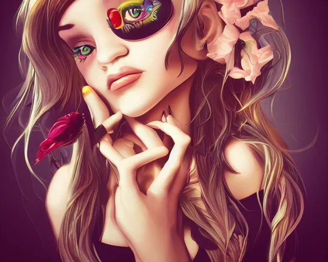 Prompt: what, a simple vector pop surrealism, by artgerm, surrealism