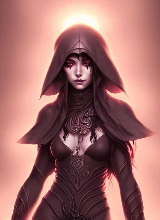 Image similar to dark high priestess, highly detailed, artgerm style, artstation, soft light, sharp focus, illustration, character design, concept art