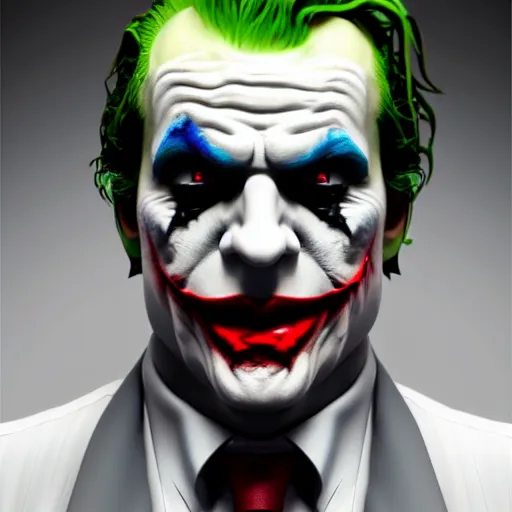 Image similar to the joker from the dark knight fullshot, trending on artstation, octane render, insanely detailed, 8 k, hd