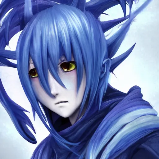 a portrait of rimuru tempest from tensei shitara slime, Stable Diffusion