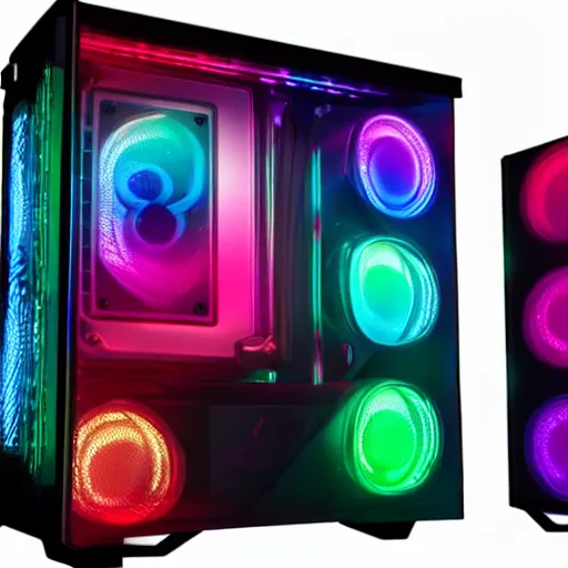 Prompt: RGB gaming pc