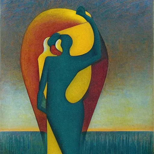 Image similar to soia, by max ernst,