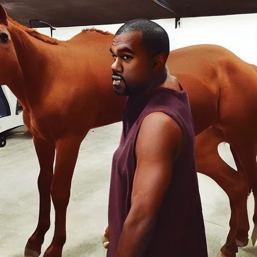 Image similar to centaur as kanye with horsebody, kanye horse, kanye centaur, centaur