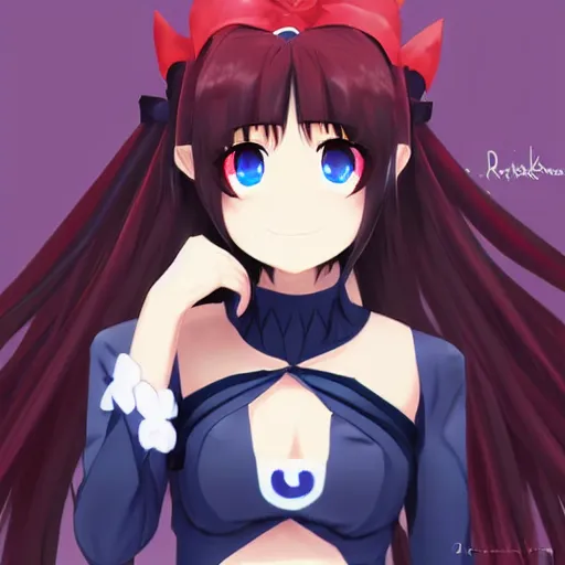 Image similar to Tohsaka Rin, Fate Grand Order, digital art, Danbooru