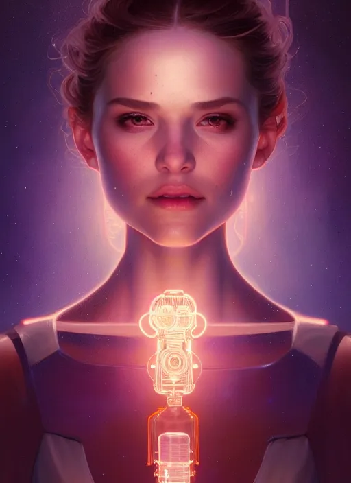 Image similar to full body portrait of girl, chemisty, sci - fi, glowing lights!! intricate, elegant, highly detailed, highly detailed face, digital painting, artstation, concept art, smooth, sharp focus, illustration, art by artgerm and greg rutkowski and alphonse mucha, 8 k