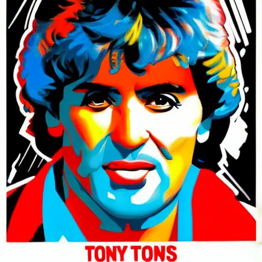 Image similar to tony montana, pop art