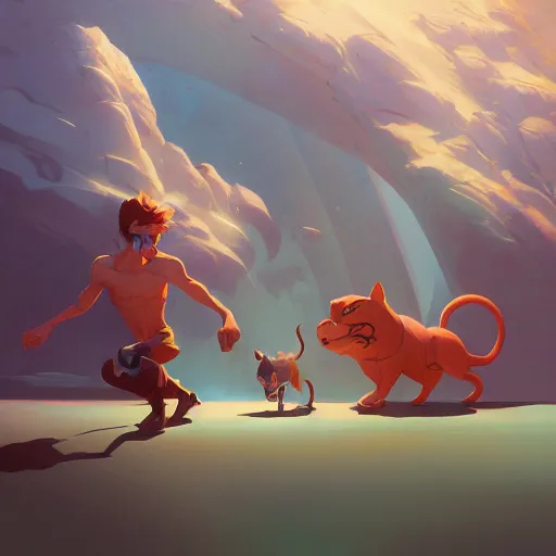 Prompt: hero world catdog, behance hd by jesper ejsing, by rhads, makoto shinkai and lois van baarle, ilya kuvshinov, rossdraws global illumination