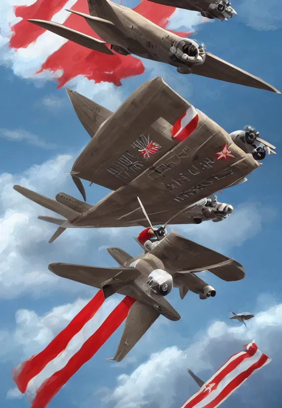 Image similar to [St.Georges fighting a plane adorned with checkered flag. Soviet and chinese Propaganda!!! poster!!!, elegant, highly detailed, digital painting, artstation, concept art, matte, sharp focus, illustration, octane render, unreal engine, photography]