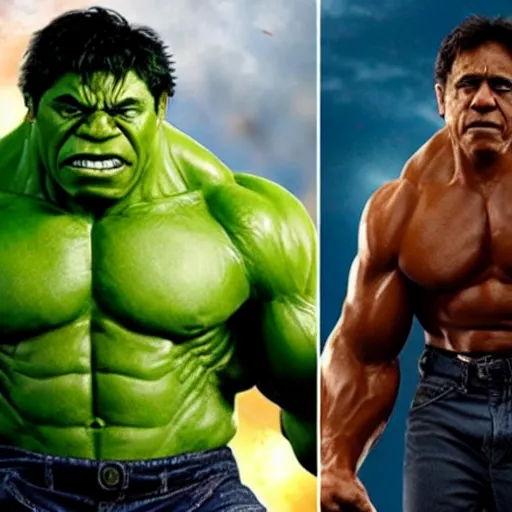 Prompt: Obama plays the Incredible Hulk in new ultra hd movie, IMAX
