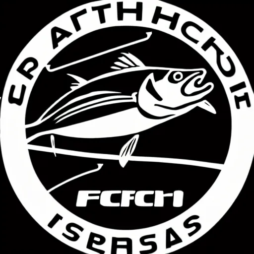 Image similar to a vector logo of a fishing business