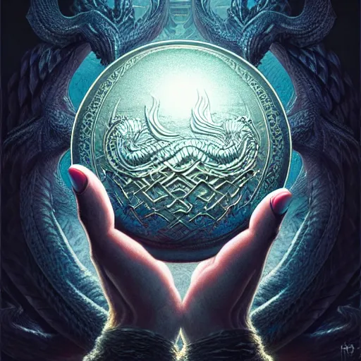 Prompt: odin holds his hands on the dragon orb, beautiful detailed pixelart by albertov, intricate details, beautiful, dithered gradients, volumetric lighting, cgsociety, artstation, smooth, sharp focus, 2 d illustration, by greg rutkowski, amazing art by dan mumford