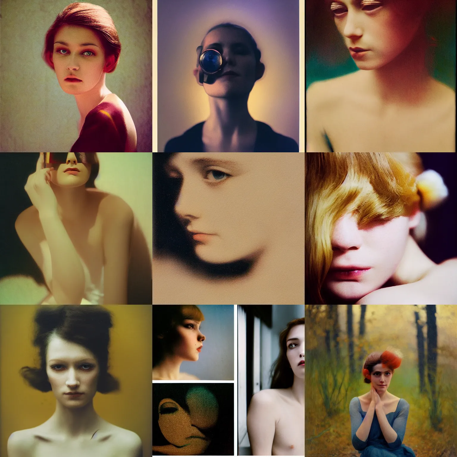 Prompt: kodak portra, 8 k, soft light, clean lines, fine art portrait photography, siberian iris face, fashion photography, maxfield parrish, camille vivier, moebius, james jean, yoji shinkawa, odilon redon, gaston bussiere, eugene grasset, janis rozentals