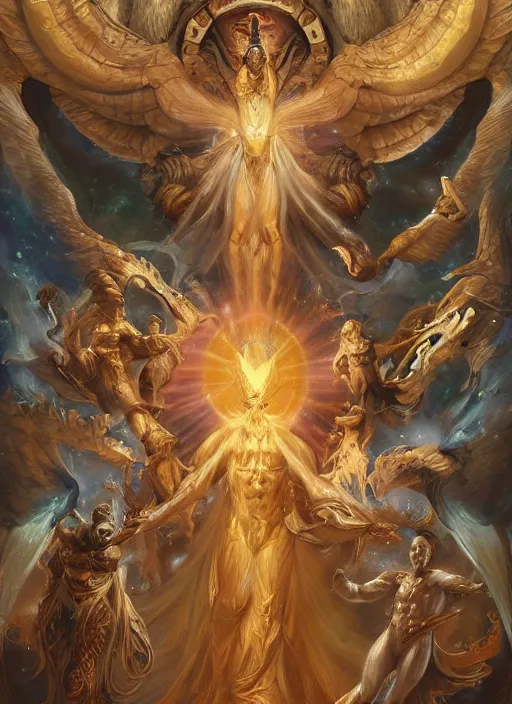 Image similar to digital _ painting _ of _ celestial beings _ by _ filipe _ pagliuso _ and _ justin _ gerard _ symmetric _ fantasy _ highly _ detailed _ realistic _ intricate _ port