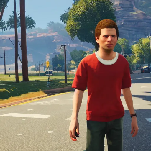 Prompt: michael cera in grand theft auto 5, ultra hd screenshot