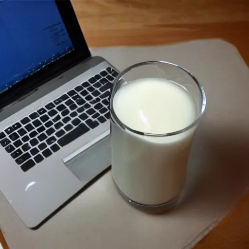 Image similar to oh no i spilled my milk all over my computer