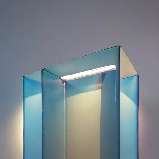 Prompt: an ultra high definition professional studio quality photograph of a transparent iridescent perspex pastel coloured sculpture made of inflatable parachute material in an empty white room. dramatic lighting, ray tracing, refraction, shallow d. o. f, colour corrected, golden ratio, three point light. volumetric shadows. god rays.