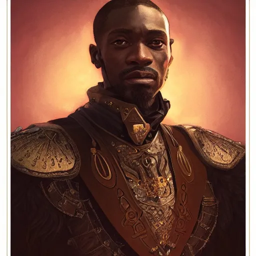 Image similar to portrait of slave knight alphonso, elegant, intricate, headshot, highly detailed, digital painting, artstation, concept art, sharp focus, illustration, art by artgerm and greg rutkowski and alphonse mucha