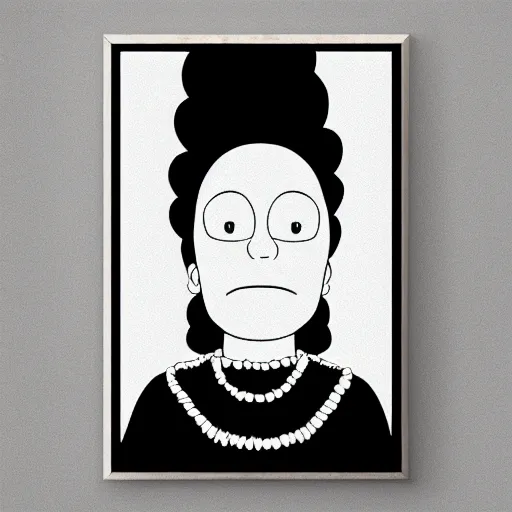 Prompt: symmetrical lovely human 1 9 9 0 s portrait of marge simpson, grainy high contrast black and white photography photo print ilford warm tone