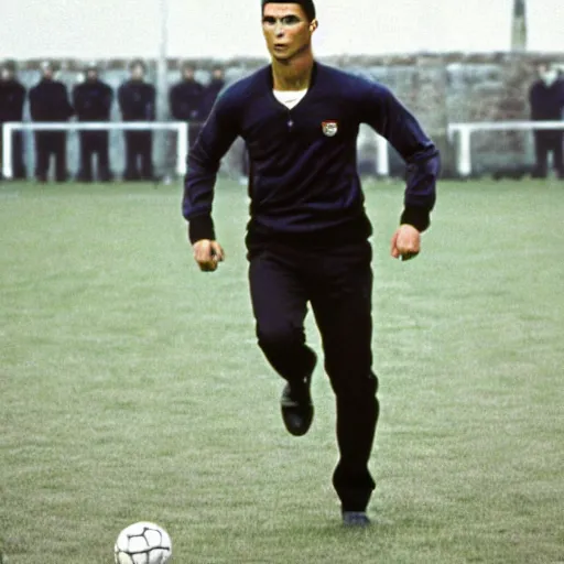 Image similar to movie still of cristiano ronaldo as kgb in rounders (1998),