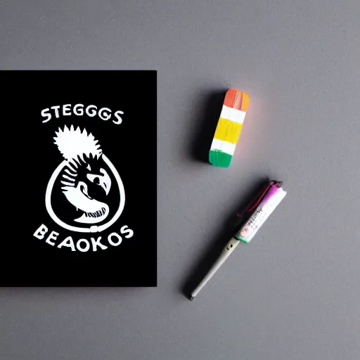 Image similar to stegosaurus with books instead of scales, logo, clean design, minimalist, svg