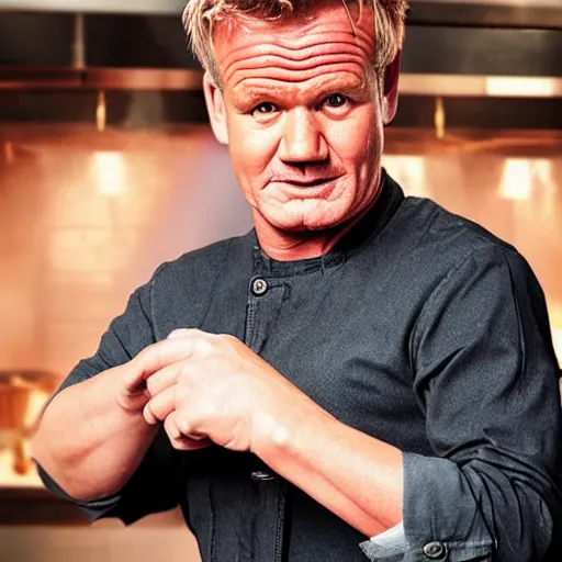 Image similar to gordon ramsey holding knife, famous chef gordon ramsey, angry, holding kitchen knife, butcher knife, phone camera, zoom