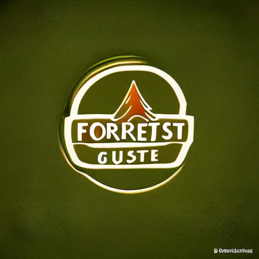 Image similar to forest, game logo, 3d render