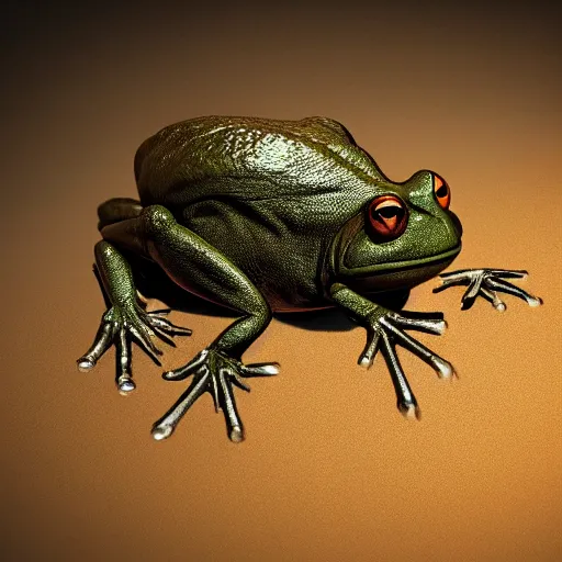 Image similar to hyperrealistic dslr film still of info wars alex jones as bullfrog, stunning 8 k octane comprehensive 3 d render, inspired by istvan sandorfi & greg rutkowski & unreal engine, perfect symmetry, dim volumetric cinematic lighting, extremely hyper - detailed, extremely lifelike attributes & lifelike texture, intricate, masterpiece, artstation, stunning