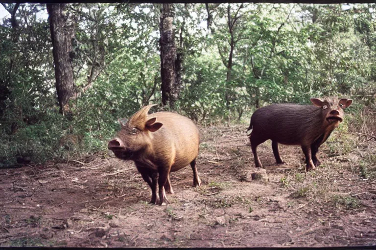 Image similar to a photo of a hitmonlee boar in its natural habitat, kodak ektachrome e 1 0 0 photography