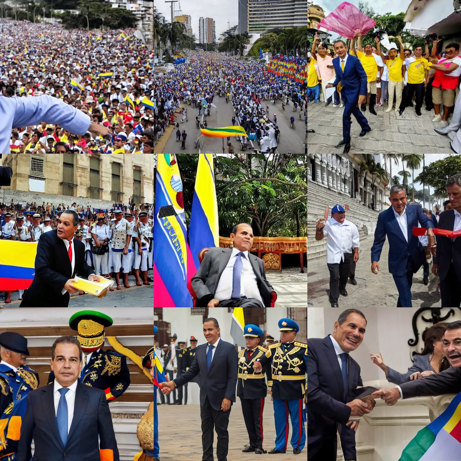 Prompt: presidente de Colombia,Iván duque robando, fotografia