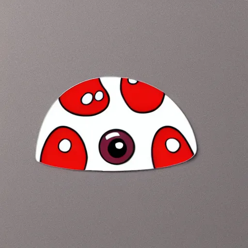 Image similar to cute mushroom with eyes sticker