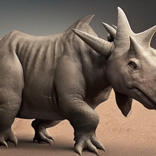 Image similar to elon musk as a rhinosaurus