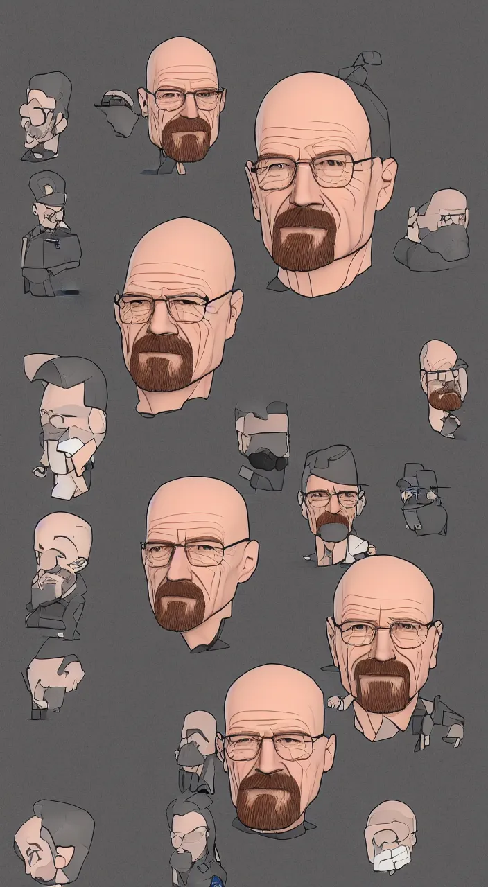 Image similar to walter white! live 2 d vtuber model