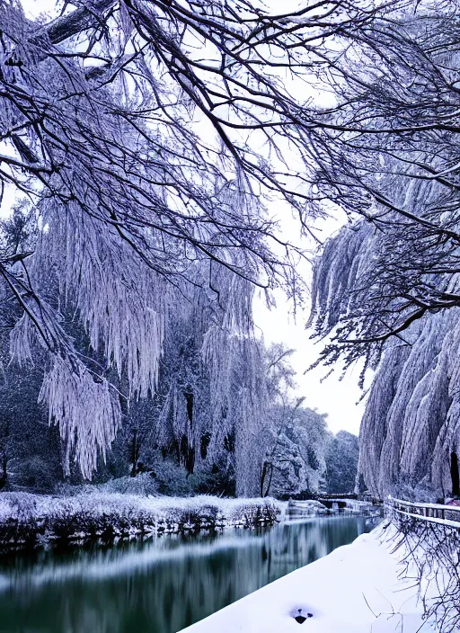 Image similar to beautiful winter season photography trees and river award winning cinematography