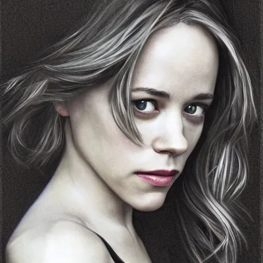 Image similar to a sketch of Rachel McAdams, artstation hall of fame gallery, editors choice, #1 digital painting of all time, most beautiful image ever created, emotionally evocative, greatest art ever made, lifetime achievement magnum opus masterpiece, the most amazing breathtaking image with the deepest message ever painted, a thing of beauty beyond imagination or words, 4k, highly detailed, cinematic lighting