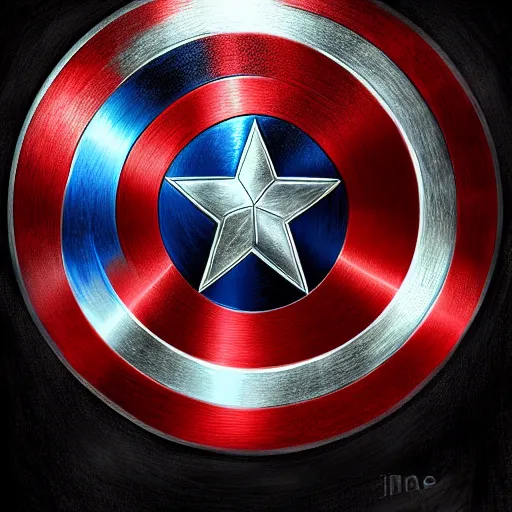 Prompt: portrait of captain america, highly detailed, centered, solid color background, digital painting