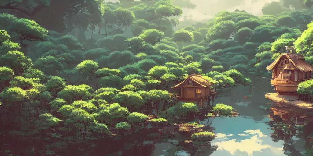 Image similar to Wallpaper HD Ultra Realistic Studio Ghibli