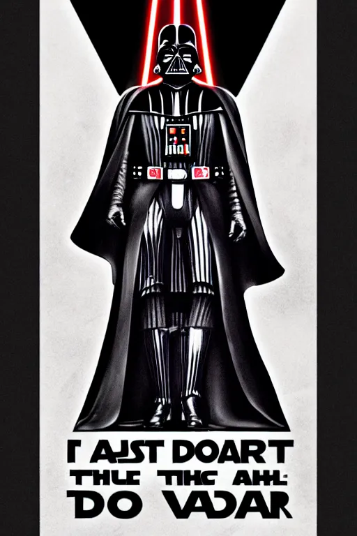 Image similar to propaganda poster of darth vader with the slogan join the dark side, valentina kulagina