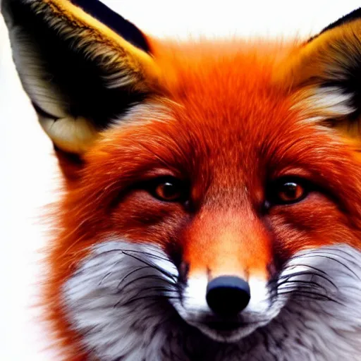 Prompt: woman with fox ears and fox facial features, furry face, close - up, headshot, detailed, symmetric