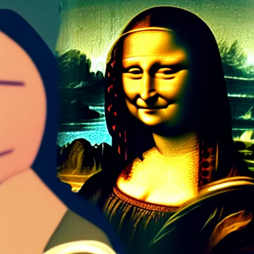 Prompt: hide the pain harold as the mona lisa