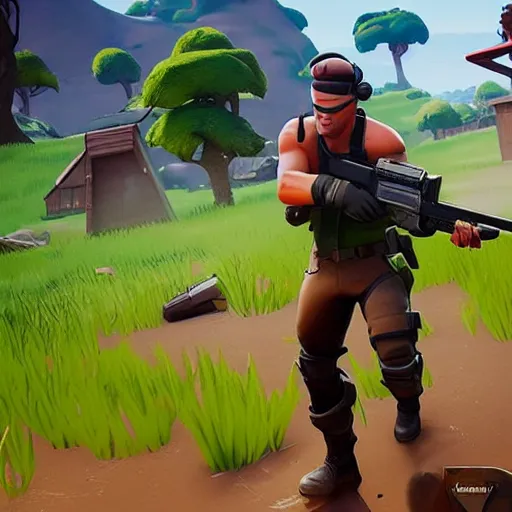 Image similar to rambo in fortnite