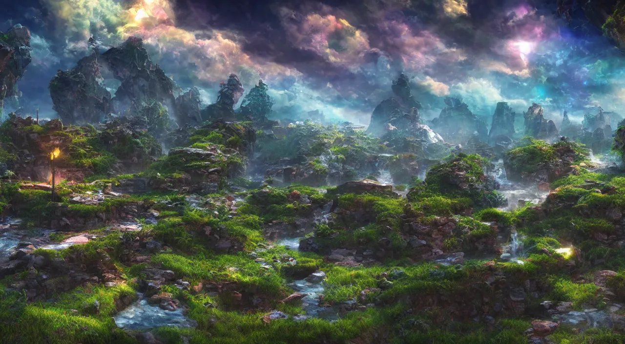 Dream world  Fantasy landscape, Fantasy artwork, Anime scenery