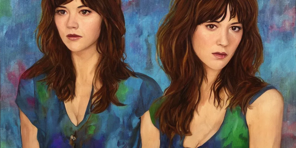 Image similar to Mary Elizabeth Winstead, painted