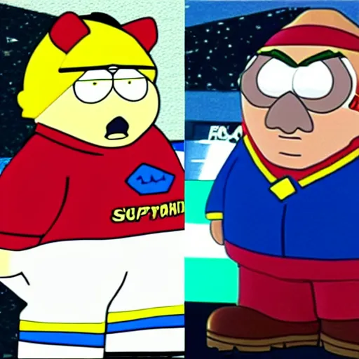 Image similar to American YouTuber Logan Paul boxing Eric Cartman from South Park inside Super Mario 64-W 910